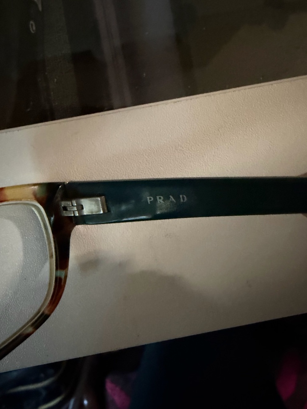 Prada Tortoiseshell Rectangular Eyeglasses in Brown and Green - Picture 4 of 4